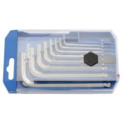 Set of Ball End Hexagon Wrenches in plastic box UNIOR 220/3SPB1