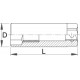 Spark Plug Socket 3/8" UNIOR 186.4/2